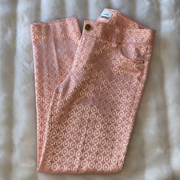 Cache. Peach and white pants Size 2 - Picture 1 of 5